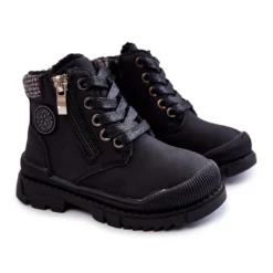 PE1 Bottes Fourrées Pour Enfants Black Hopper Trappers Rose -Lumière Écarlate Bottes pe1 bottes fourrees pour enfants black hopper trappers rose 5 2000x2000 1