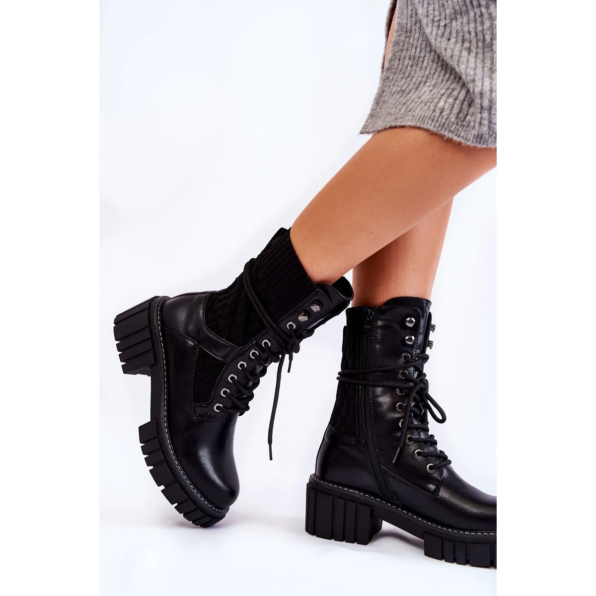 PE1 Bottes Hautes Pour Femmes Avec Fermeture Éclair Noir Enroe Le Noir 2 PE1 Bottes Hautes Pour Femmes Avec Fermeture Éclair Noir Enroe Le Noir – Image 2