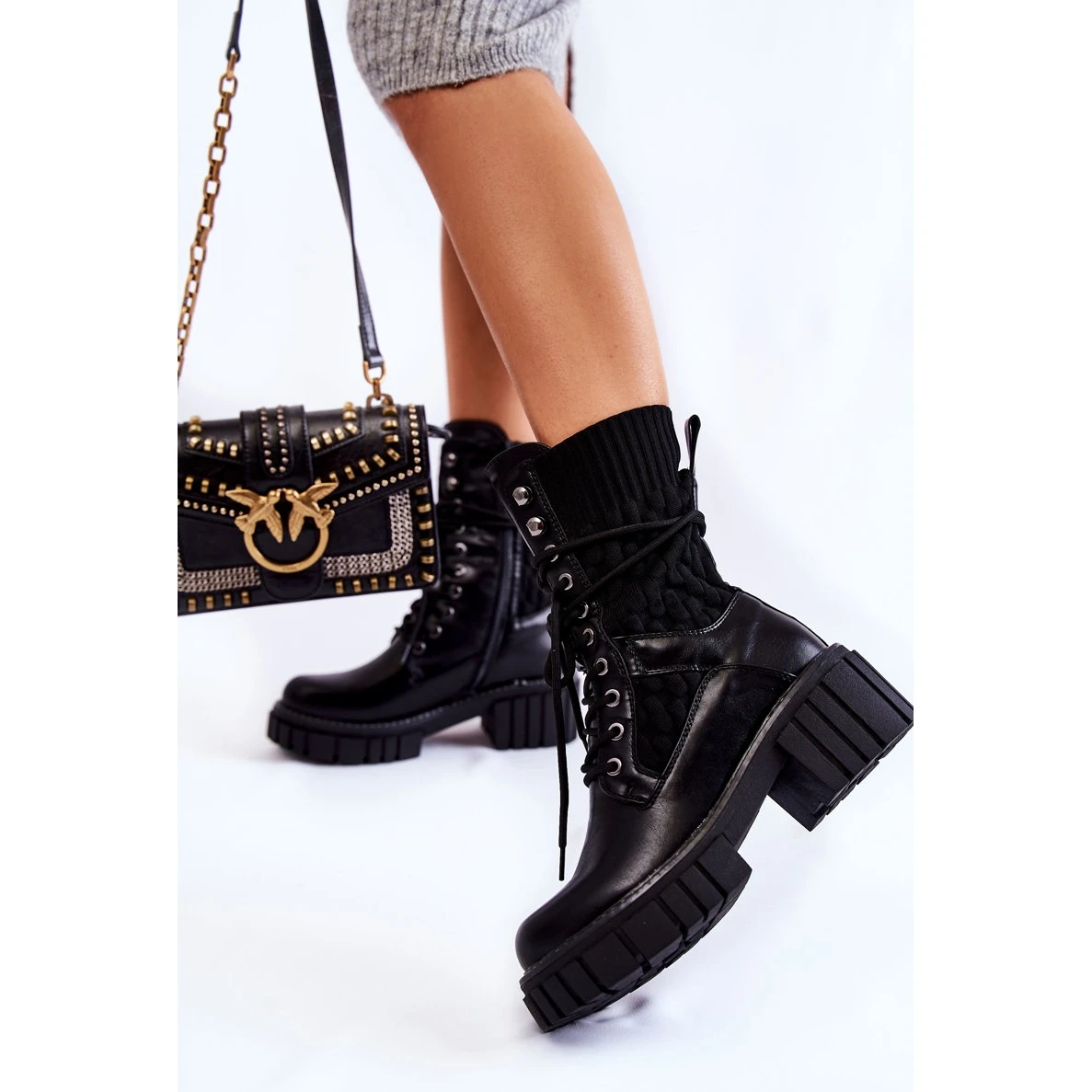 PE1 Bottes Hautes Pour Femmes Avec Fermeture Éclair Noir Enroe Le Noir 3 PE1 Bottes Hautes Pour Femmes Avec Fermeture Éclair Noir Enroe Le Noir – Image 3