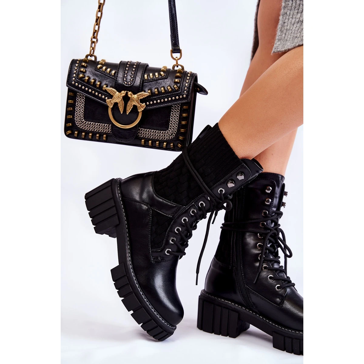 PE1 Bottes Hautes Pour Femmes Avec Fermeture Éclair Noir Enroe Le Noir 4 PE1 Bottes Hautes Pour Femmes Avec Fermeture Éclair Noir Enroe Le Noir – Image 4