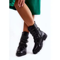 PG1 Bottes Chaudes Femme À Lanières Uni Noir Lambert Le Noir -Lumière Écarlate Bottes pg1 bottes chaudes femme a lanieres uni noir lambert le noir 3 2000x2000 1