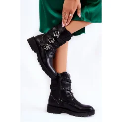 PG1 Bottes Chaudes Femme À Lanières Uni Noir Lambert Le Noir -Lumière Écarlate Bottes pg1 bottes chaudes femme a lanieres uni noir lambert le noir 5 2000x2000 1