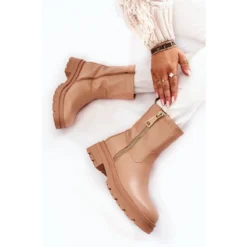 PG1 Bottes Chaudes Jette Nude Avec Fermetures éclair Pour Femmes Beige -Lumière Écarlate Bottes pg1 bottes chaudes jette nude avec fermetures eclair pour femmes beige 4 2000x2000 1