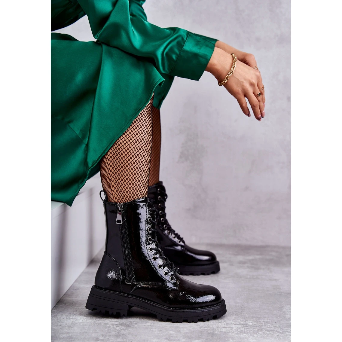 PJ1 Bottes En Cuir À Talon Plat Noir Estela Le Noir 6 PJ1 Bottes En Cuir À Talon Plat Noir Estela Le Noir – Image 6