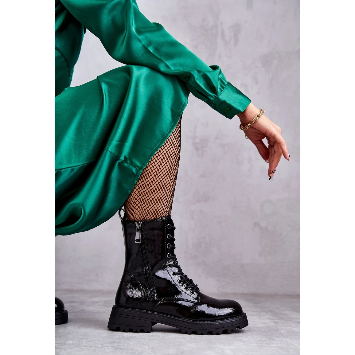 PJ1 Bottes En Cuir À Talon Plat Noir Estela Le Noir 8 PJ1 Bottes En Cuir À Talon Plat Noir Estela Le Noir – Image 8