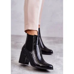 PL4 Bottes En Cuir Serpent La.Fi 260038B-XC Noir Le Noir