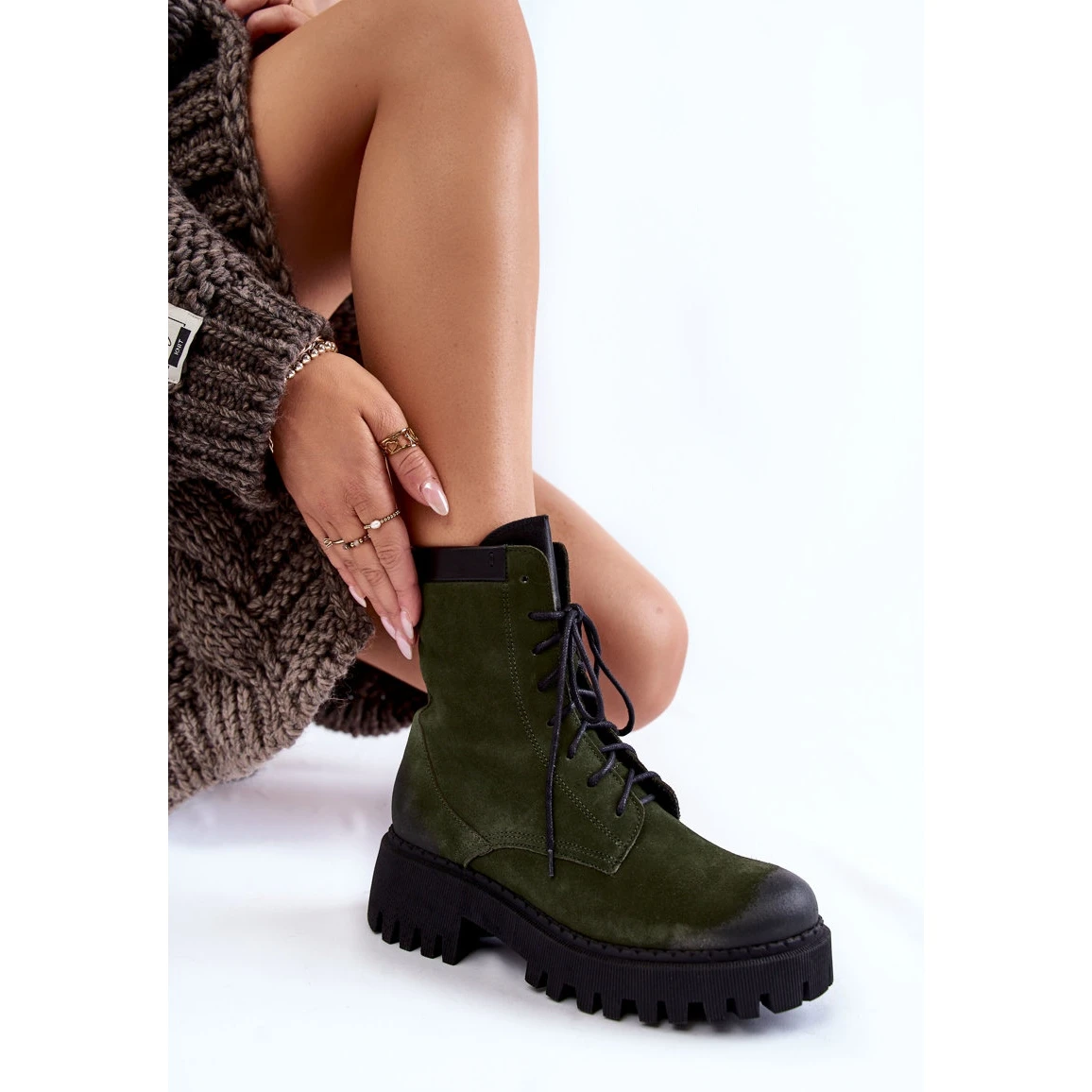 PL5 Bottes Chaudes En Daim Vert Classique Caima 1 PL5 Bottes Chaudes En Daim Vert Classique Caima