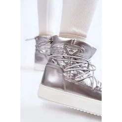 PM1 Bottes De Neige à Lacets à La Mode Pour Femmes En Argent Carrios -Lumière Écarlate Bottes pm1 bottes de neige a lacets a la mode pour femmes en argent carrios 5 2000x2000 1