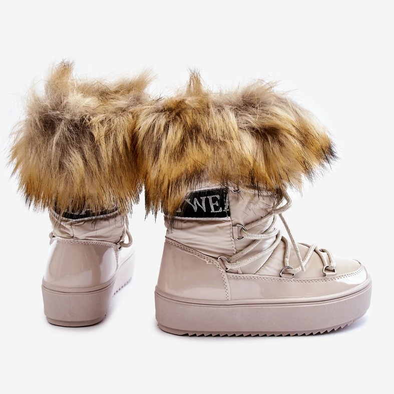 PM1 Bottes De Neige Isolées À Lacets Enfant Beige Colioris Brun 2 PM1 Bottes De Neige Isolées À Lacets Enfant Beige Colioris Brun – Image 2