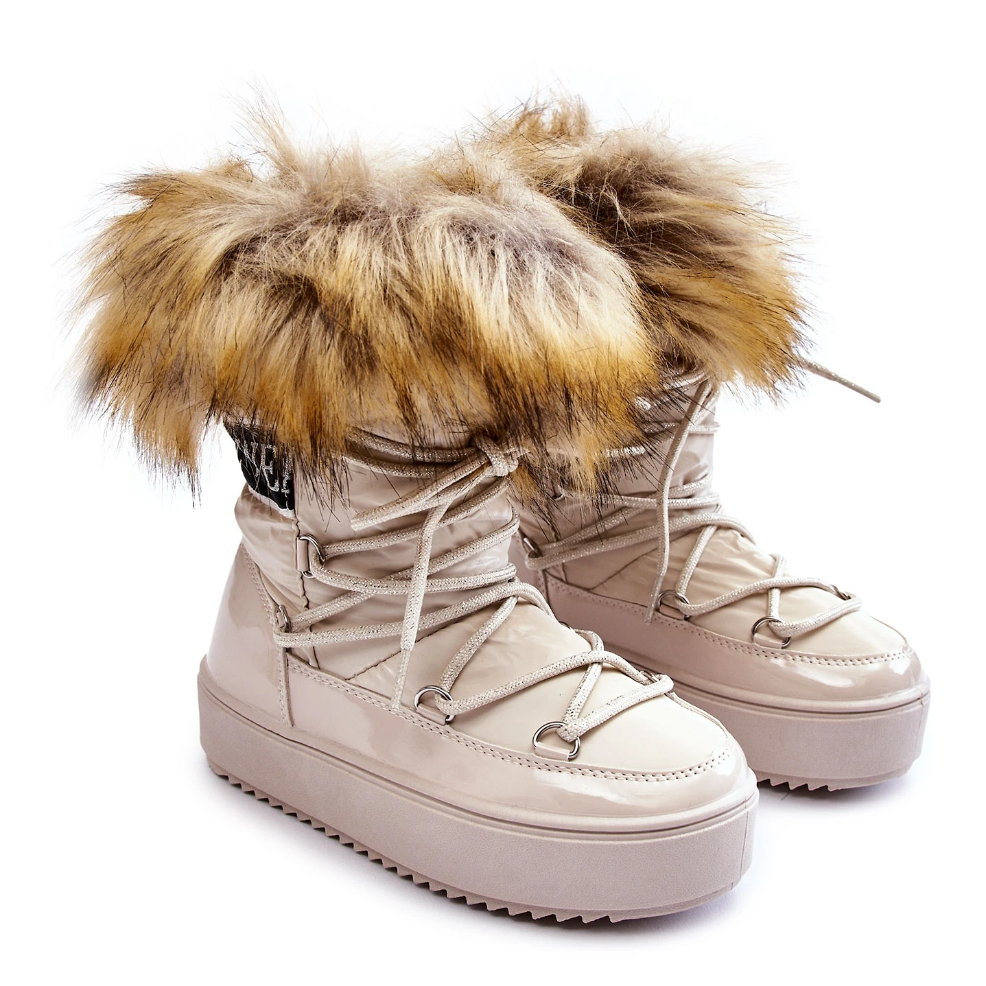 PM1 Bottes De Neige Isolées À Lacets Enfant Beige Colioris Brun 6 PM1 Bottes De Neige Isolées À Lacets Enfant Beige Colioris Brun – Image 6