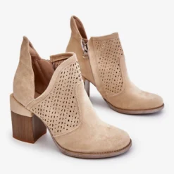 PM1 Bottes Découpées En Daim Beige Clair Layne