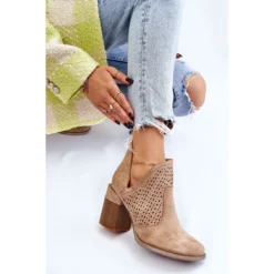 PM1 Bottes Découpées En Daim Beige Layne -Lumière Écarlate Bottes pm1 bottes decoupees en daim beige layne 10 2000x2000 1