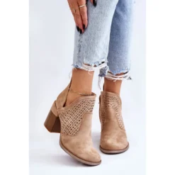 PM1 Bottes Découpées En Daim Beige Layne -Lumière Écarlate Bottes pm1 bottes decoupees en daim beige layne 3 2000x2000 1