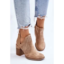 PM1 Bottes Découpées En Daim Beige Layne -Lumière Écarlate Bottes pm1 bottes decoupees en daim beige layne 7 2000x2000 1