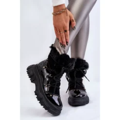 PM1 Bottes Pour Femmes à Lacets En Fourrure Noir Merron Le Noir