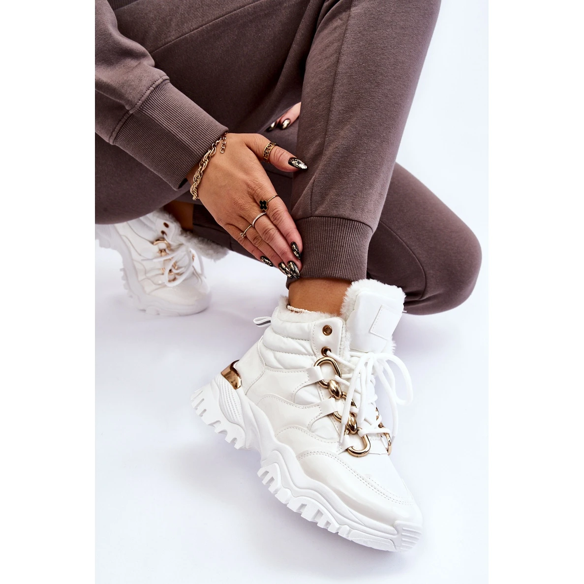 PM1 Bottes Sport Isolées Femme Trappeurs Lacets Blanc Bastini Blanche 6 PM1 Bottes Sport Isolées Femme Trappeurs Lacets Blanc Bastini Blanche – Image 6