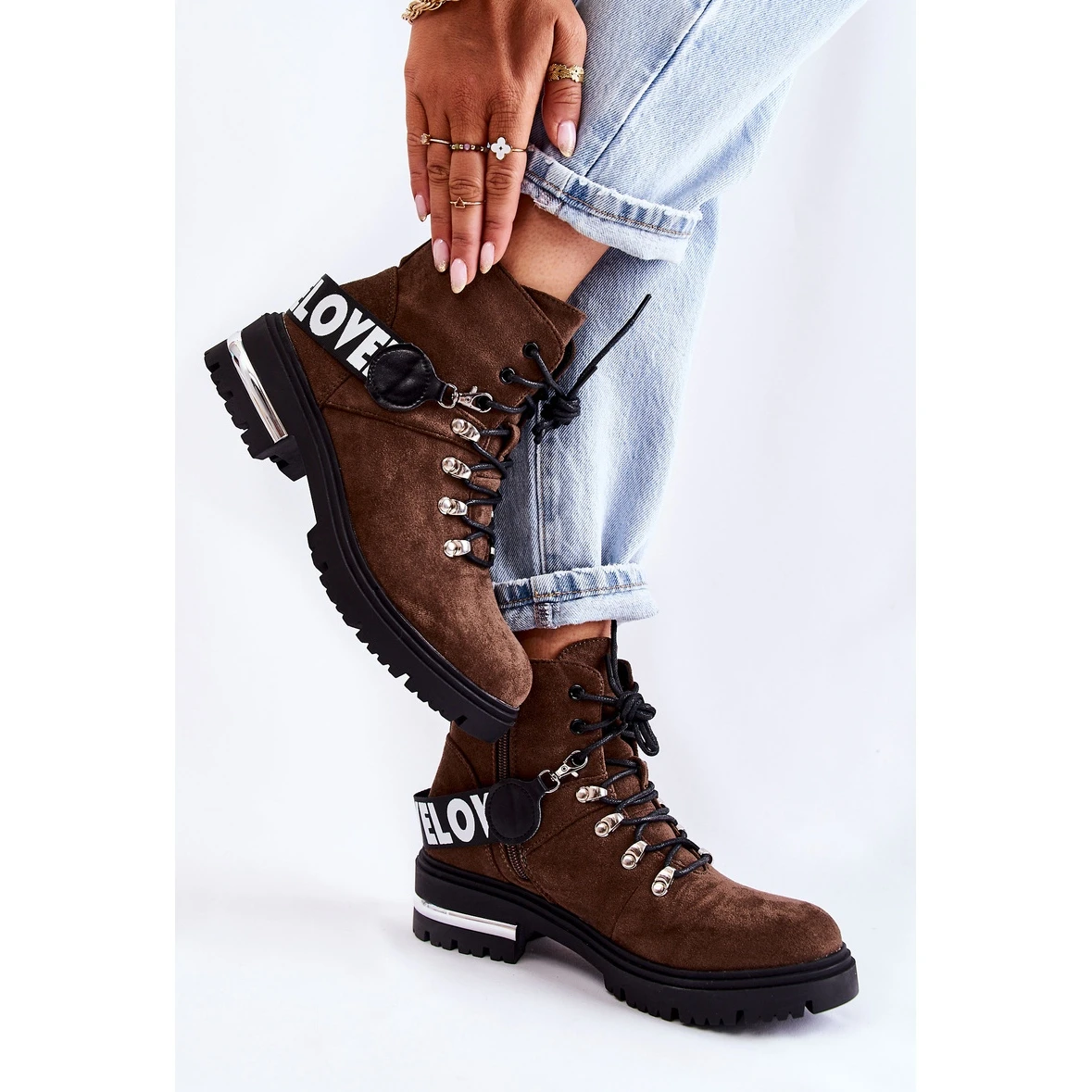 PS1 Bottes Chaudes En Daim Avec Une Ceinture Marron Foncé Aurelio Brun 2 PS1 Bottes Chaudes En Daim Avec Une Ceinture Marron Foncé Aurelio Brun – Image 2