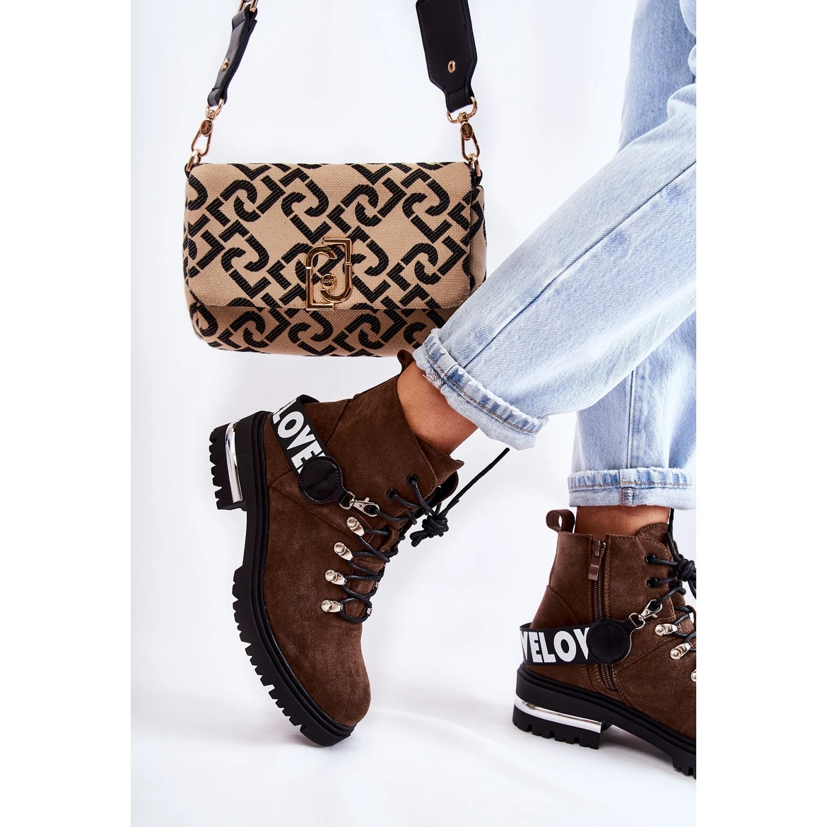 PS1 Bottes Chaudes En Daim Avec Une Ceinture Marron Foncé Aurelio Brun 4 PS1 Bottes Chaudes En Daim Avec Une Ceinture Marron Foncé Aurelio Brun – Image 4