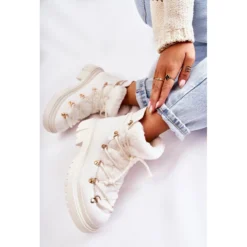 PS1 Bottes Chaudes En Eco-cuir Trappers Blanc Arisa Blanche -Lumière Écarlate Bottes ps1 bottes chaudes en eco cuir trappers blanc arisa blanche 5 2000x2000 1