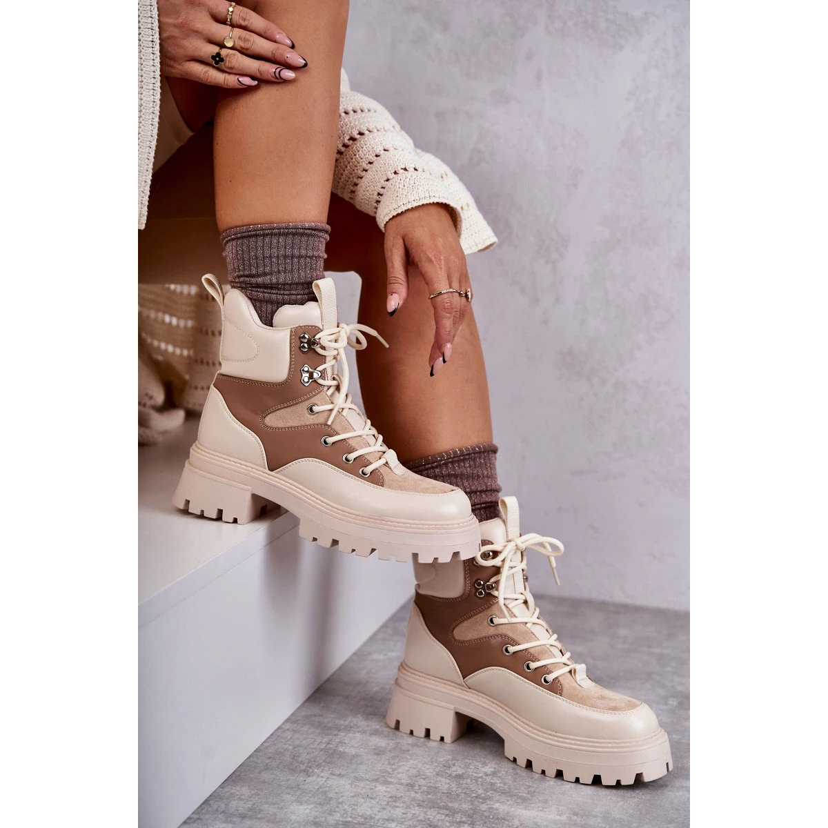 PS1 Bottes Chaudes Trappers Beige-Marron Settimo Brun Multicolore 1 PS1 Bottes Chaudes Trappers Beige-Marron Settimo Brun Multicolore