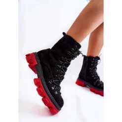 PS1 Bottes De Travail En Daim Chaudes Nouées Noires Et Rouges Pierro Le Noir -Lumière Écarlate Bottes ps1 bottes de travail en daim chaudes nouees noires et rouges pierro le noir 3 2000x2000 1