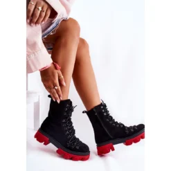 PS1 Bottes De Travail En Daim Chaudes Nouées Noires Et Rouges Pierro Le Noir -Lumière Écarlate Bottes ps1 bottes de travail en daim chaudes nouees noires et rouges pierro le noir 8 2000x2000 1