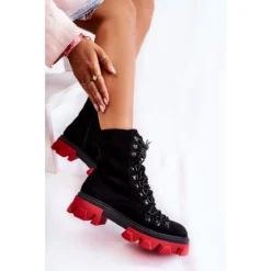 PS1 Bottes De Travail En Daim Chaudes Nouées Noires Et Rouges Pierro Le Noir -Lumière Écarlate Bottes ps1 bottes de travail en daim chaudes nouees noires et rouges pierro le noir 9 2000x2000 1