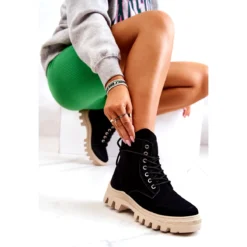 PS1 Bottes En Daim à Nouer Ouragan Noir Le Noir -Lumière Écarlate Bottes ps1 bottes en daim a nouer ouragan noir le noir 6 2000x2000 1