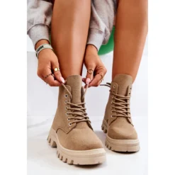 PS1 Bottes En Daim Nouées Hurricane Beige Foncé