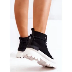 PS1 Bottes Noires Nouées Faithfull Le Noir -Lumière Écarlate Bottes ps1 bottes noires nouees faithfull le noir 6 2000x2000 1