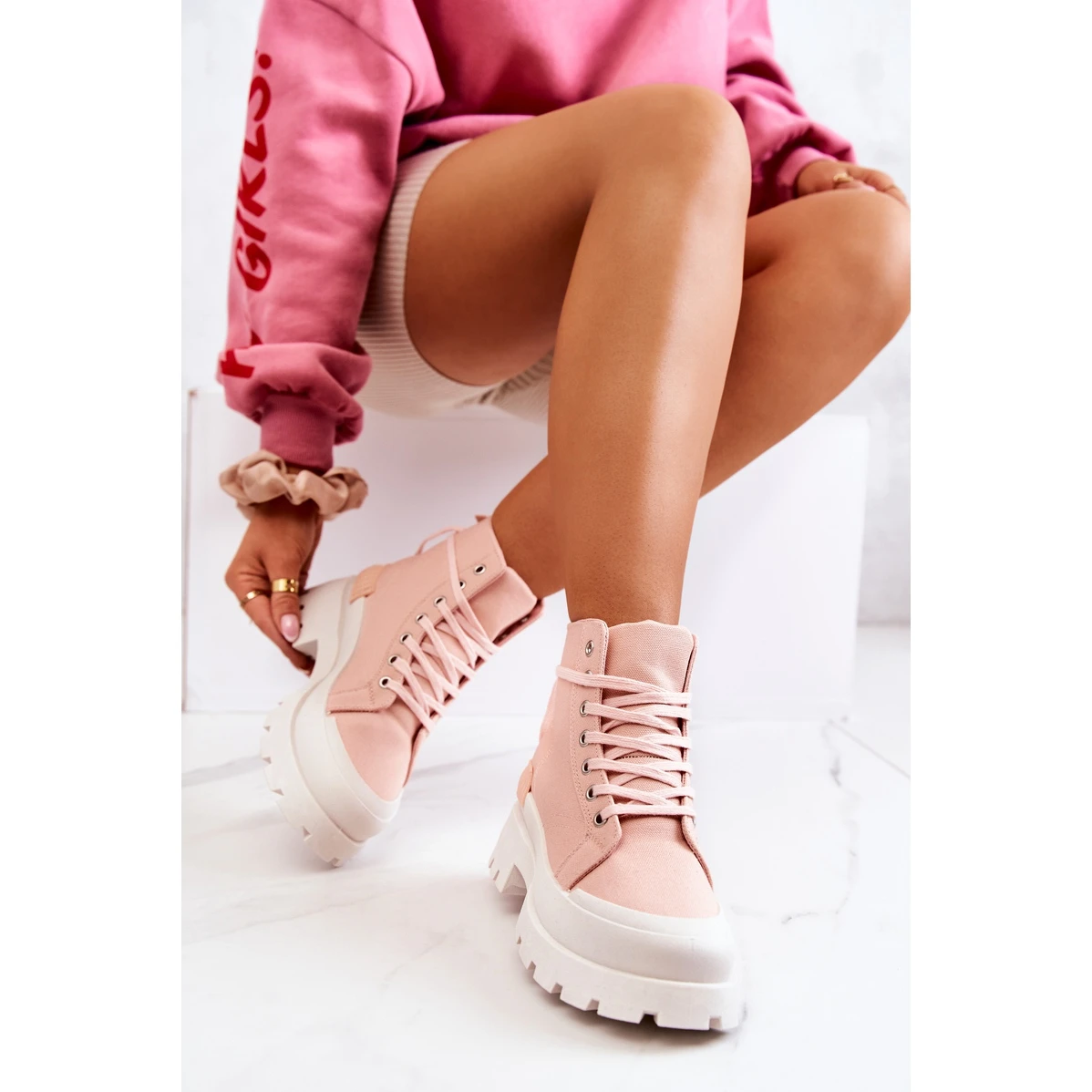 PS1 Bottes Nouées Roses Faithfull 5 PS1 Bottes Nouées Roses Faithfull – Image 5