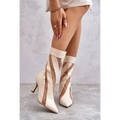 PS2 Bottes à Talons Hauts Pour Femmes à La Mode Beige Deyna