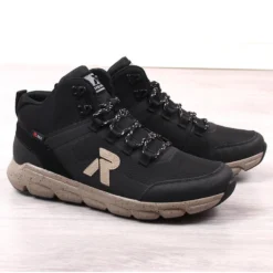 Rieker Revolution 07862-00 Bottes Hautes Imperméables Noires Pour Hommes Rouge