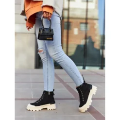 S.Barski Baskets Pour Femmes Bottes Larina Noires Le Noir -Lumière Écarlate Bottes s barski baskets pour femmes bottes larina noires le noir 3 2000x2000 1