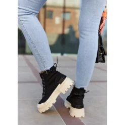 S.Barski Baskets Pour Femmes Bottes Larina Noires Le Noir -Lumière Écarlate Bottes s barski baskets pour femmes bottes larina noires le noir 4 2000x2000 1