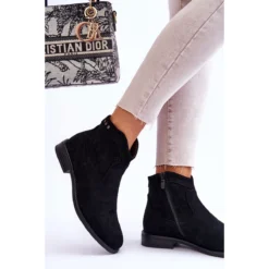 S.Barski Bottes à Talon Plat En Daim Pour Femmes Black Liana Le Noir -Lumière Écarlate Bottes s barski bottes a talon plat en daim pour femmes black liana le noir 3 2000x2000 1