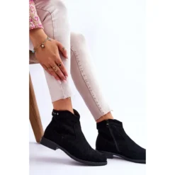 S.Barski Bottes à Talon Plat En Daim Pour Femmes Black Liana Le Noir -Lumière Écarlate Bottes s barski bottes a talon plat en daim pour femmes black liana le noir 6 2000x2000 1