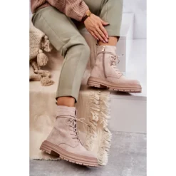 S.Barski Bottes En Daim Pour Femmes Attachées Beige Afra -Lumière Écarlate Bottes s barski bottes en daim pour femmes attachees beige afra 7 2000x2000 1