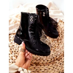 S.Barski Bottes Enfant Laquées Chaudes Noir Semissa Le Noir ['le Noir'] -Lumière Écarlate Bottes s barski bottes enfant laquees chaudes noir semissa le noir le noir 3 2000x2000 1