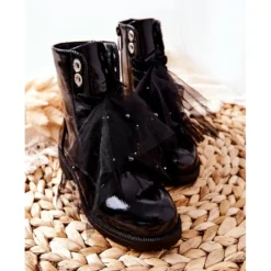 S.Barski Bottes Enfant Laquées Chaudes Noir Semissa Le Noir ['le Noir'] -Lumière Écarlate Bottes s barski bottes enfant laquees chaudes noir semissa le noir le noir 6 2000x2000 1