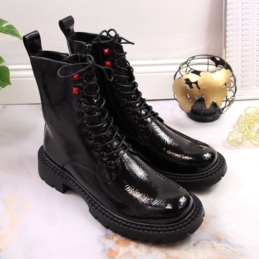 S.Barski Bottes Isolantes En Cuir Verni Noir Par S. Barski Le Noir 4 S.Barski Bottes Isolantes En Cuir Verni Noir Par S. Barski Le Noir – Image 4