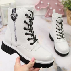 S.Barski Bottes Vernies Isolées Blanches Par S. Bararski