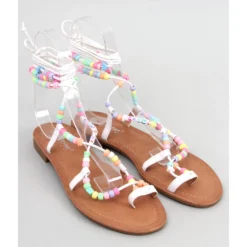 Seastar Bottes Romaines Perlées Blanches Megh