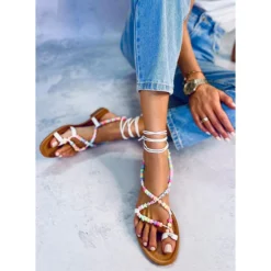 Seastar Bottes Romaines Perlées Blanches Megh -Lumière Écarlate Bottes seastar bottes romaines perlees blanches megh 4 2000x2000 1