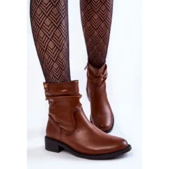 Sergio Leone Bottes à Talon Plat Froissées Pour Femmes Marron Sersa Brun -Lumière Écarlate Bottes sergio leone bottes a talon plat froissees pour femmes marron sersa brun 5 2000x2000 1