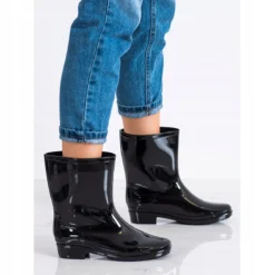 SHELOVET Bottes De Pluie Laquées Classiques Le Noir