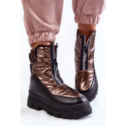 Vinceza Bottes De Neige Confortables Pour Femme, Marron Et Noir Elodia Brun Le Noir Multicolore -Lumière Écarlate Bottes vinceza bottes de neige confortables pour femme marron et noir elodia brun le noir multicolore 4 2000x2000 1