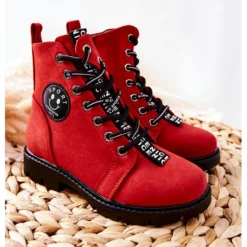 Vinceza Bottes Enfant Workery Rouge Mini Aspen -Lumière Écarlate Bottes vinceza bottes enfant workery rouge mini aspen 6 2000x2000 1