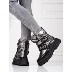 W. Potocki Bottes De Neige Chaudes Pour Femmes De Potocki Gris