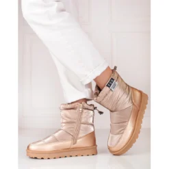 W. Potocki Bottes De Neige Potocki Pour Femmes à Tige Basse, Dorées D'or -Lumière Écarlate Bottes w potocki bottes de neige potocki pour femmes a tige basse dorees dor 6 2000x2000 1